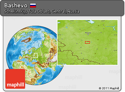 Physical Location Map of Bashevo