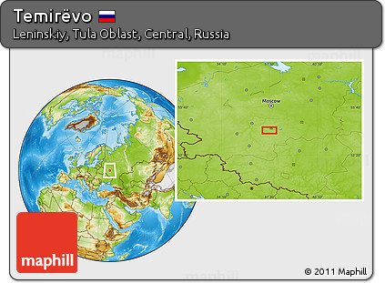 Physical Location Map of Temirëvo