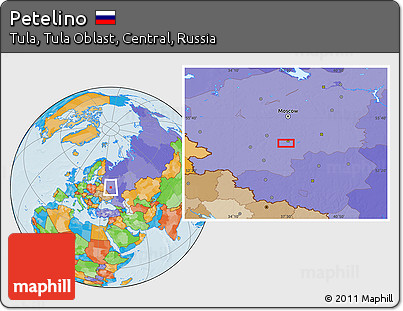 Political Location Map of Petelino