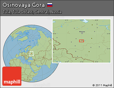 Savanna Style Location Map of Osinovaya Gora