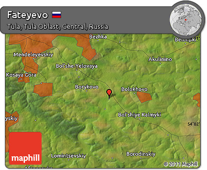 Satellite Map of Fateyevo
