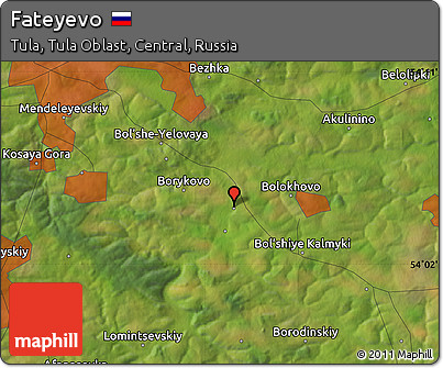 Satellite Map of Fateyevo