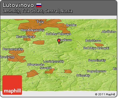 Physical Panoramic Map of Lutovinovo