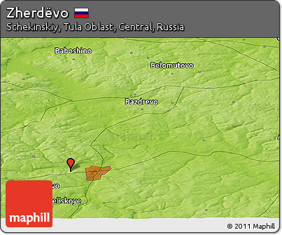 Physical Panoramic Map of Zherdëvo