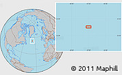 Gray Location Map of the area around 54° 3' 9" N, 37° 19' 30" W