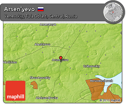 Physical 3D Map of Arsen'yevo