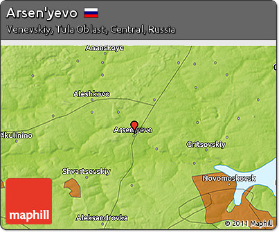 Physical 3D Map of Arsen'yevo