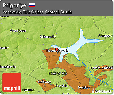 Physical 3D Map of Prigor'ye
