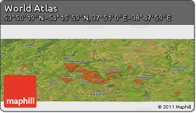 Satellite Panoramic Map of the Area around 54° 3' 9" N, 38° 19' 30" E