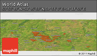 Satellite Panoramic Map of the Area around 54° 3' 9" N, 38° 19' 30" E