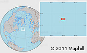 Gray Location Map of the area around 54° 3' 9" N, 38° 10' 29" W