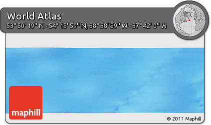 Physical Panoramic Map of the Area around 54° 3' 9" N, 38° 10' 29" W