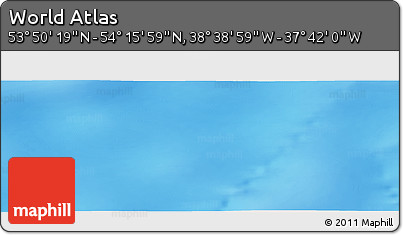 Physical Panoramic Map of the Area around 54° 3' 9" N, 38° 10' 29" W
