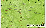 Physical Map of the area around 54° 3' 9" N, 47° 40' 29" E