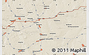 Shaded Relief Map of the area around 54° 3' 9" N, 47° 40' 29" E