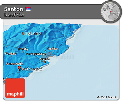 Political 3D Map of Santon