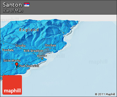 Political 3D Map of Santon