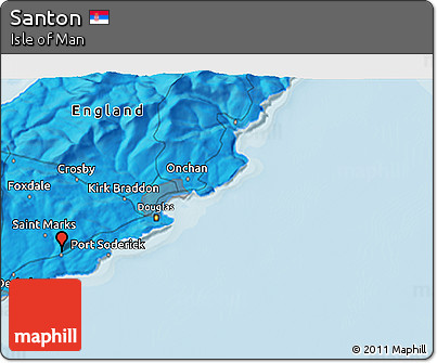Political 3D Map of Santon