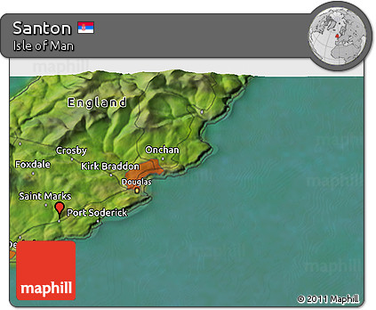 Satellite 3D Map of Santon