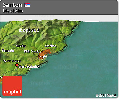 Satellite 3D Map of Santon