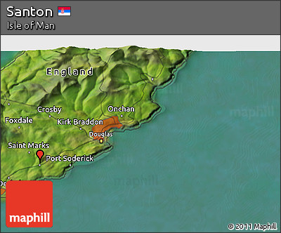Satellite 3D Map of Santon