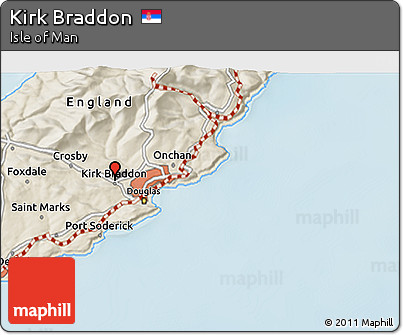 Shaded Relief 3D Map of Kirk Braddon