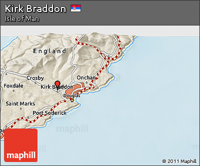 Shaded Relief 3D Map of Kirk Braddon
