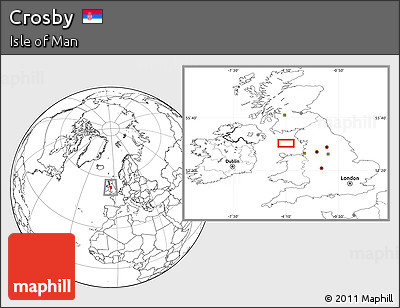 Blank Location Map of Crosby