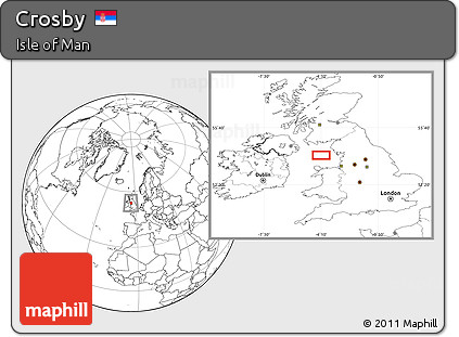 Blank Location Map of Crosby