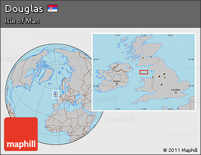 Gray Location Map of Douglas