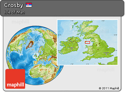 Physical Location Map of Crosby