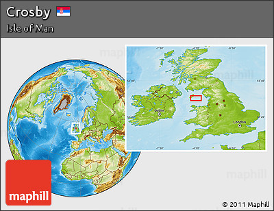 Physical Location Map of Crosby