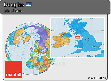 Political Location Map of Douglas