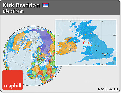 Political Location Map of Kirk Braddon