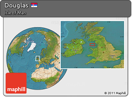 Satellite Location Map of Douglas