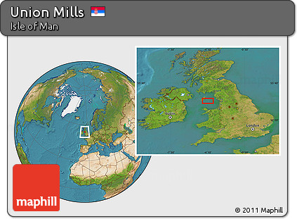 Satellite Location Map of Union Mills