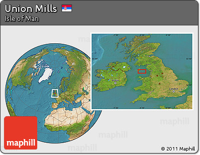 Satellite Location Map of Union Mills