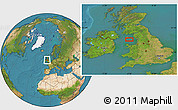 Satellite Location Map of Douglas