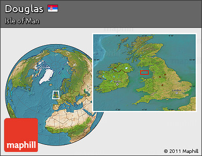 Satellite Location Map of Douglas