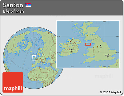 Savanna Style Location Map of Santon