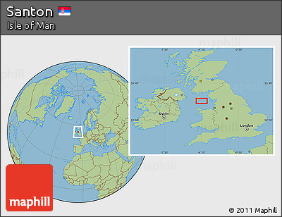 Savanna Style Location Map of Santon