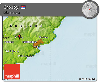 Physical Map of Crosby