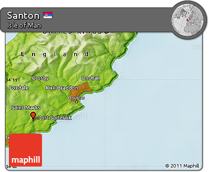 Physical Map of Santon