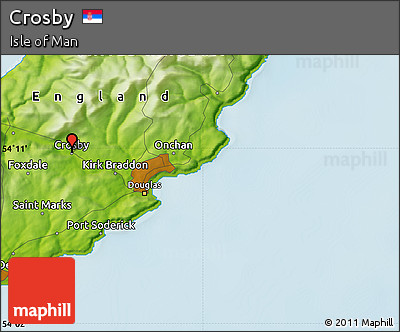 Physical Map of Crosby