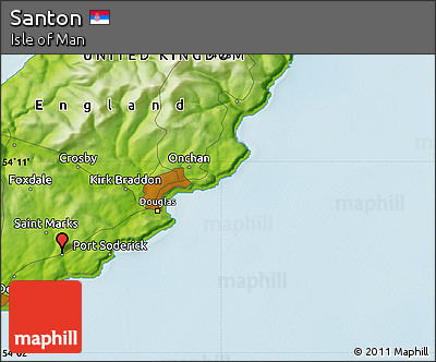 Physical Map of Santon