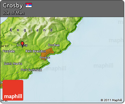 Physical Map of Crosby