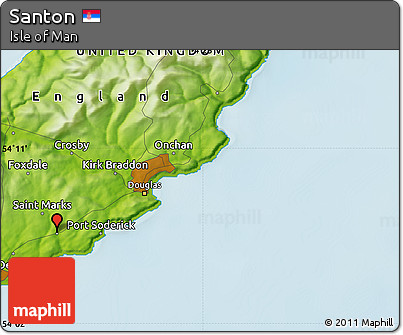 Physical Map of Santon
