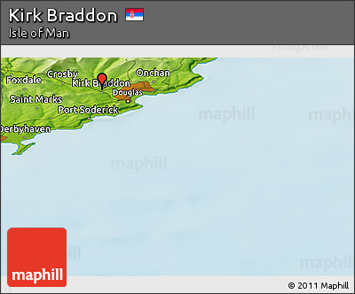 Physical Panoramic Map of Kirk Braddon