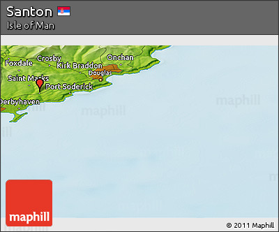 Physical Panoramic Map of Santon