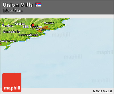 Physical Panoramic Map of Union Mills